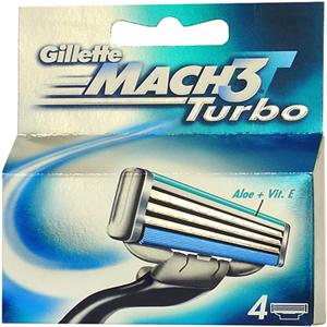 Foto Gillette Mach3 Turbo Blade Cartridges x4