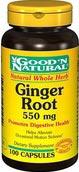 Foto ginger root - raíz de jengibre 550 mg 100 cápsulas