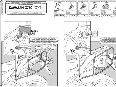 Foto Givi Soporte Alforjas-easylock Kawasaki Z 750/1000 07>11/07>09  Kawasaki Z750 20