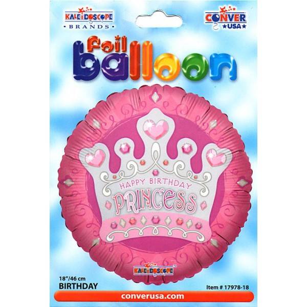 Foto Globo Foil Happy Birthday Princesas 46 cm
