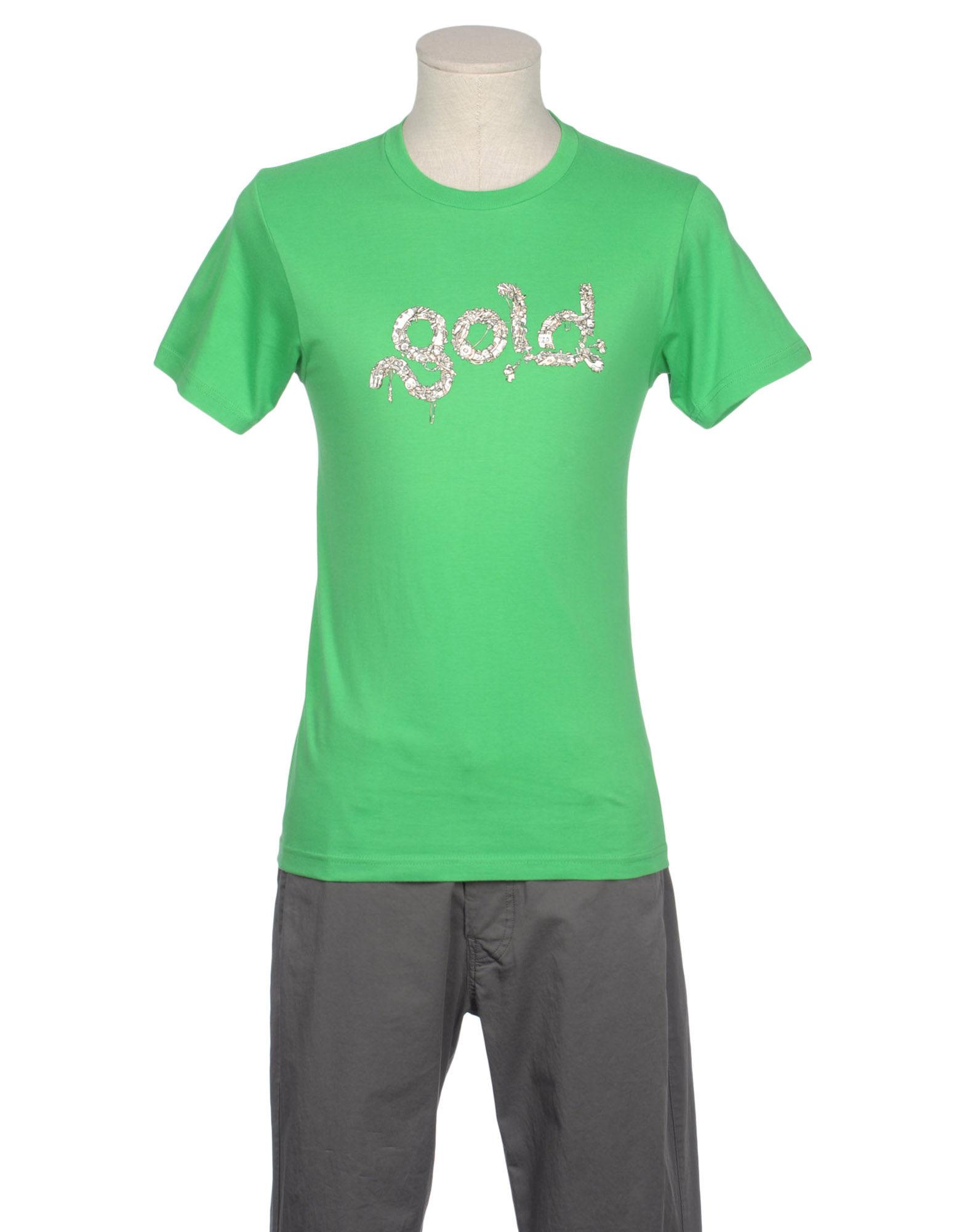 Foto Gold Camisetas De Manga Corta Hombre Verde claro