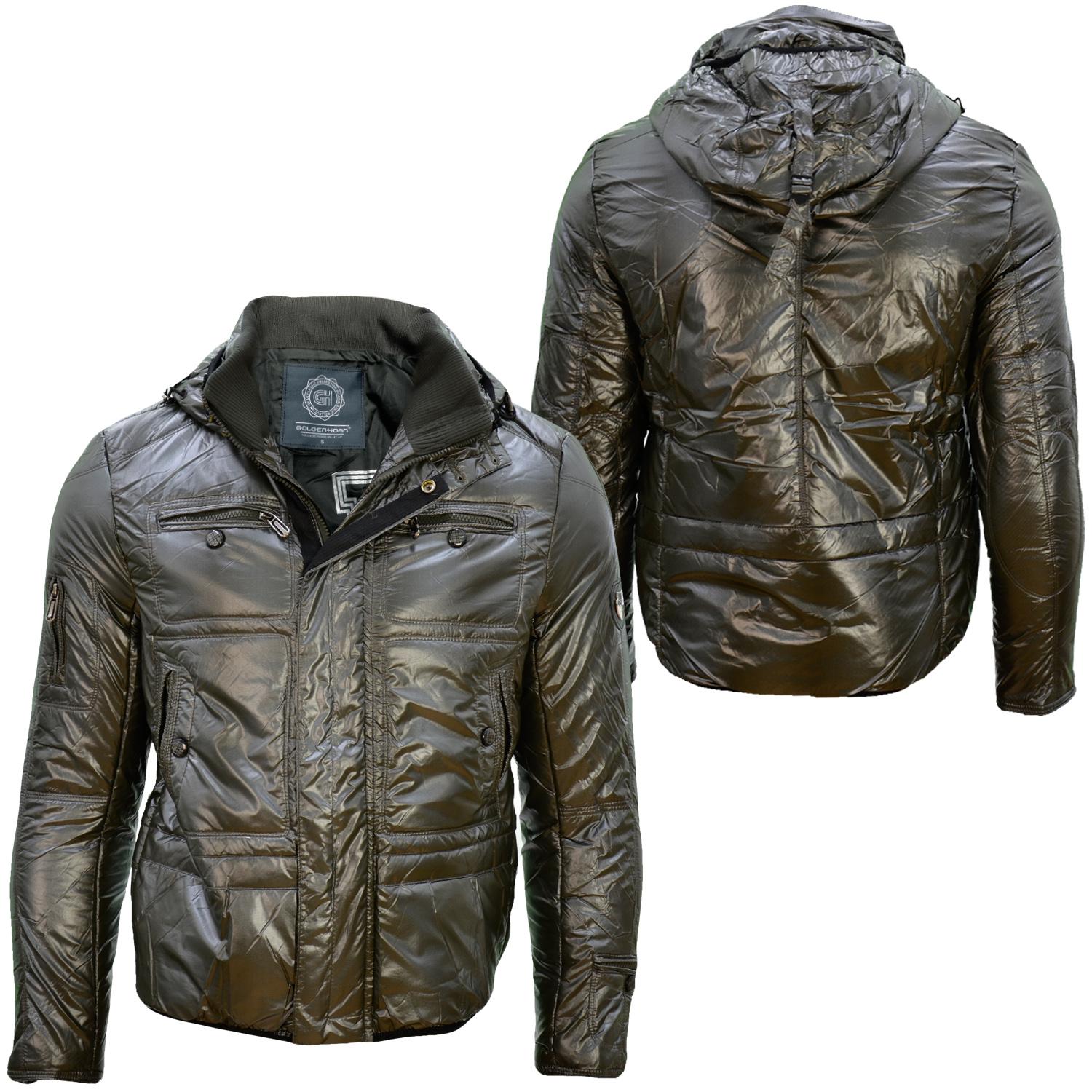 Foto Golden Horn Favour Hombres Chaquetas De Invierno De Color Verde Oscuro