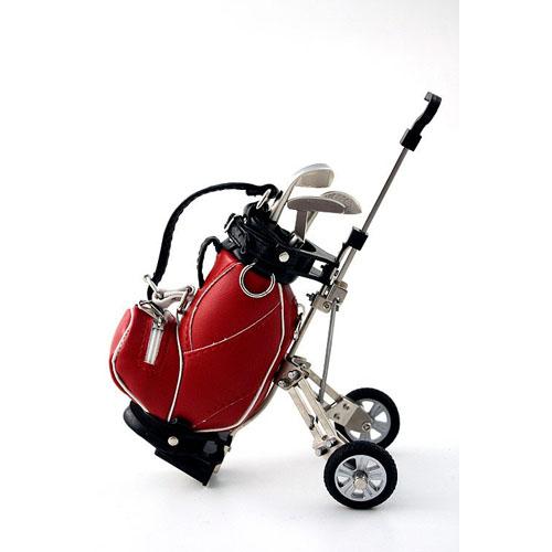 Foto Golf carro con 3 boligrafos rojo 8x13x20