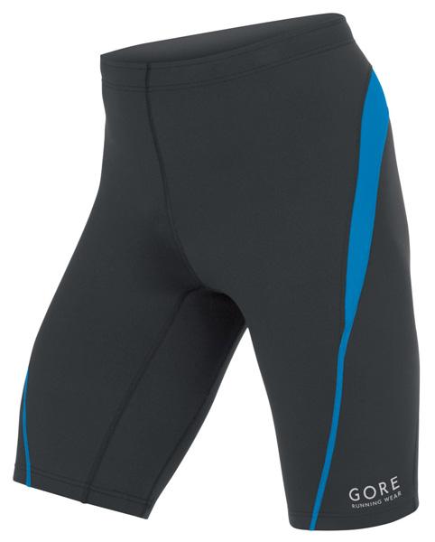 Foto Gore Running Flash Tights Short Black / Splash Blue Man