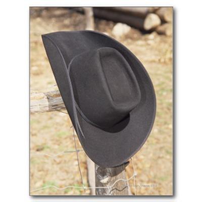 Foto Gorra de vaquero en la cerca Tarjetas Postales