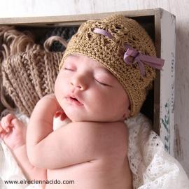 Foto Gorrito recién nacido crochet para niño o niña