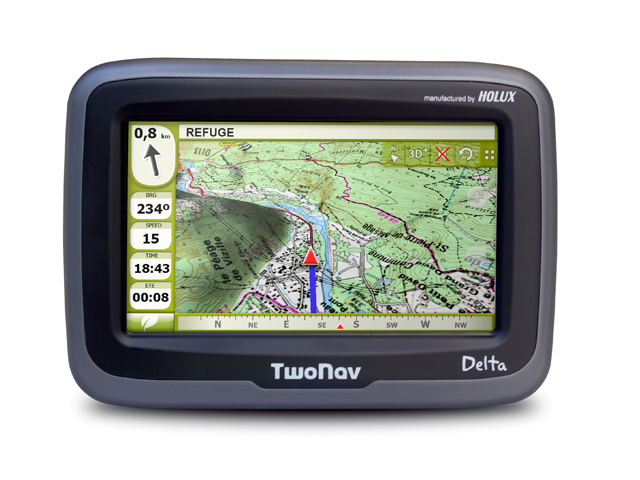 Foto GPS CompeGPS TwoNav Delta Europa + España Topo negro/gris