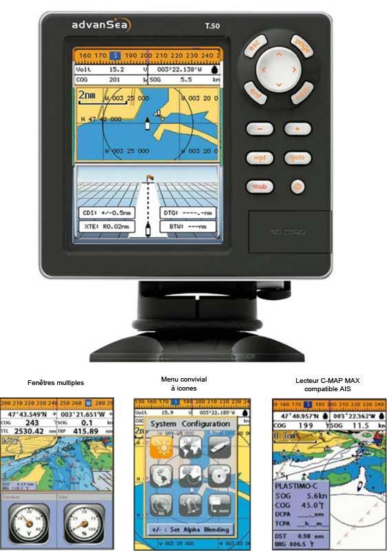 Foto gps lector de mapas plastimo t.50 gps t.50