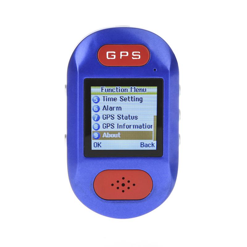Foto GPS Tracker GSM GPRS Surveillance Quadband SOS Cellphone Pocket Watch Blue EU Plug