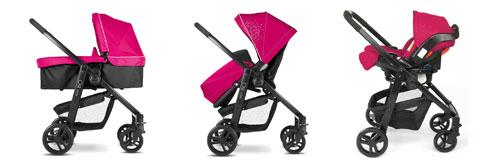Foto Graco Cochecitos de Tres Piezas Trio Evo Fucsia