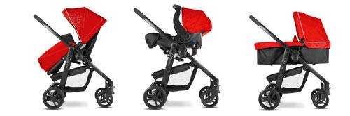 Foto Graco Cochecitos de Tres Piezas Trio Evo Rojo