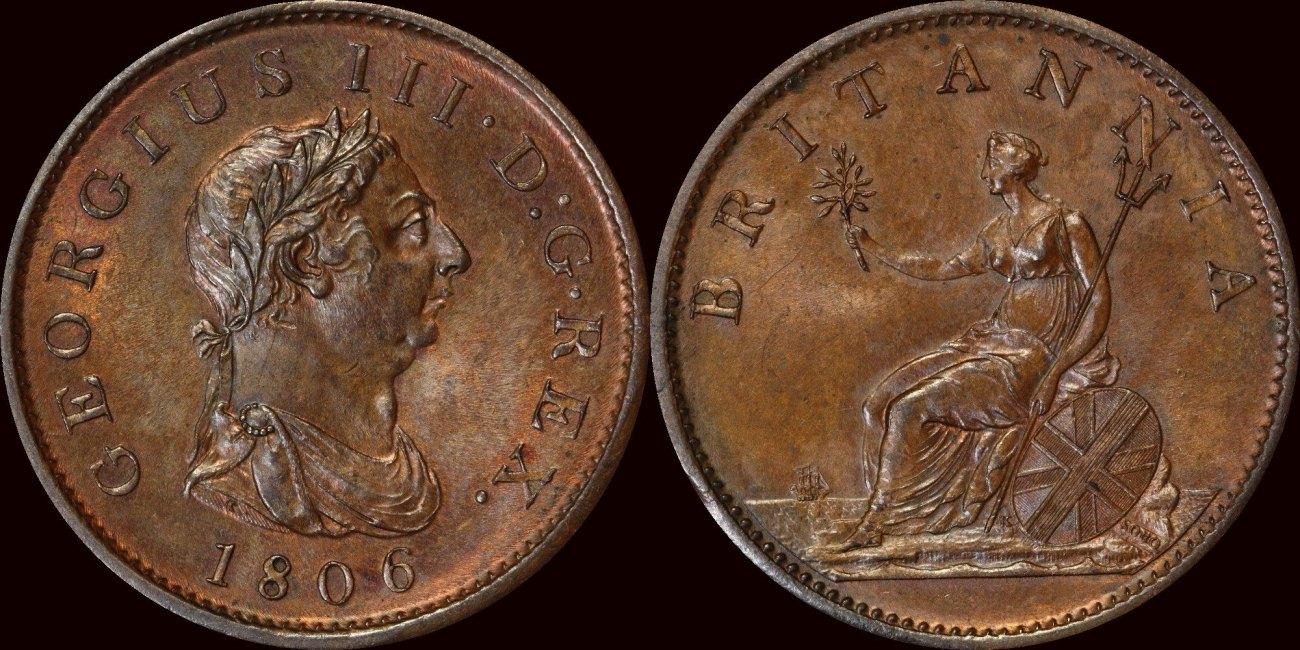 Foto Great Britain Penny 1806