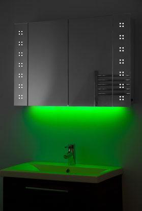 Foto Green Ambient Diamond X LED Bathroom Shaver Mirror Cabinet - H600m ...