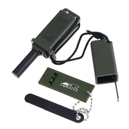 Foto Green Outdoor Survival Dagger Flint Stone Fire Maker With