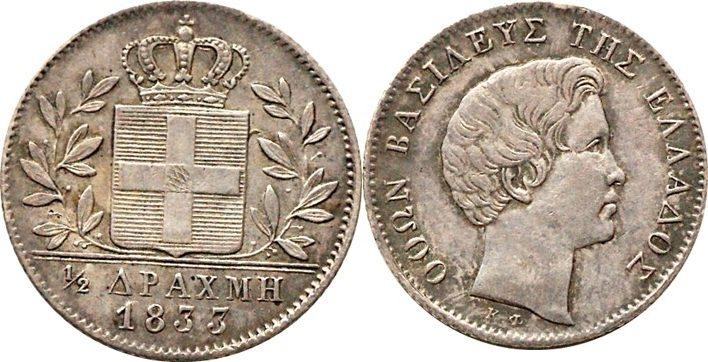 Foto Griechenland Drachme 1833