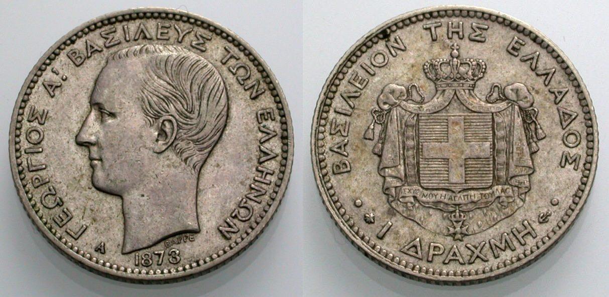 Foto Griechenland Drachme 1873