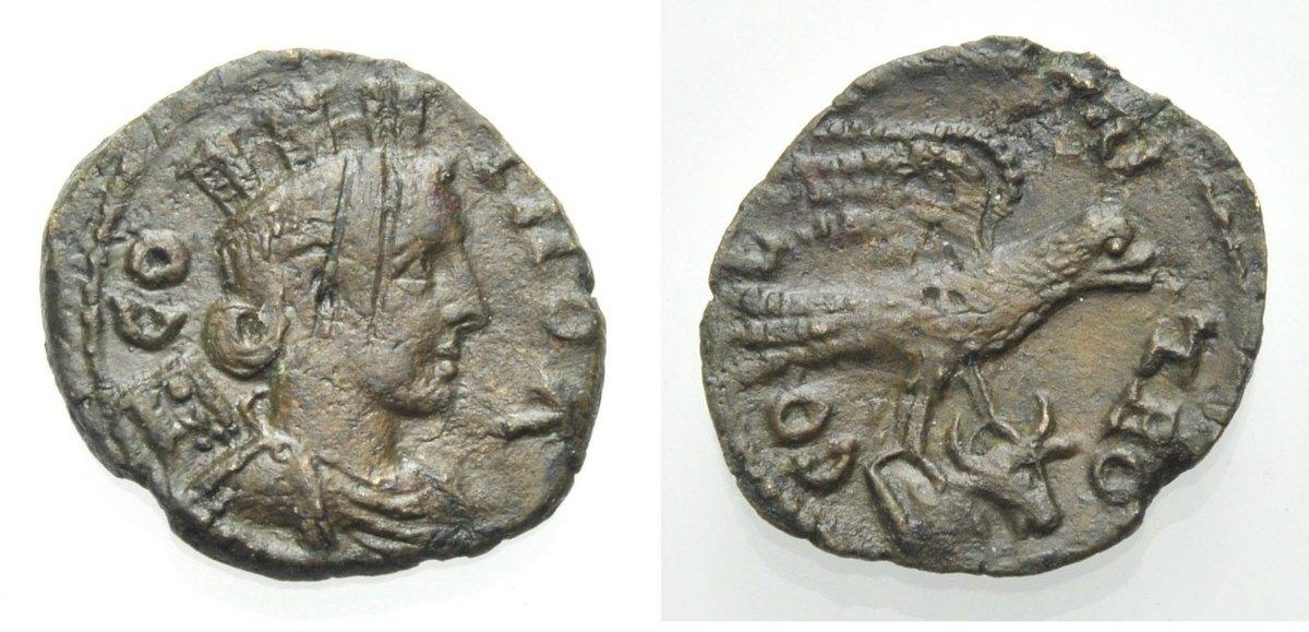 Foto Griechische MÜNzen Unter Rom Bronze 250-268
