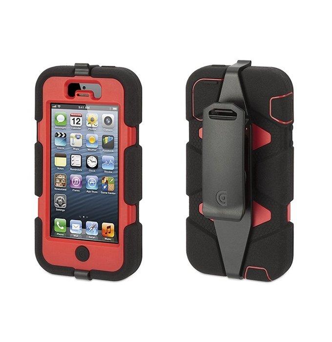 Foto Griffin Survivor funda iPhone 5 negro/rojo
