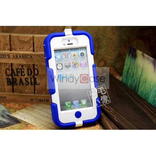 Foto Griffin Survivor iPhone 5 casos - azul / blanco