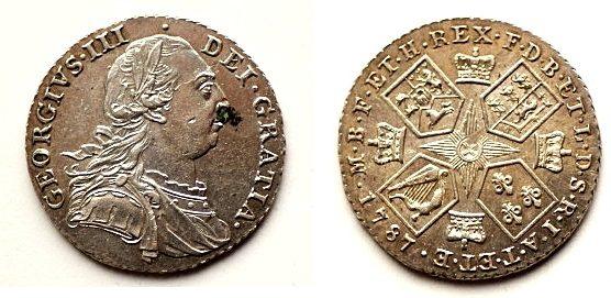 Foto Großbritanien 1 Shilling 1787