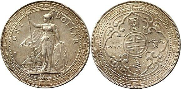 Foto Großbritanien Tradedollar 1911