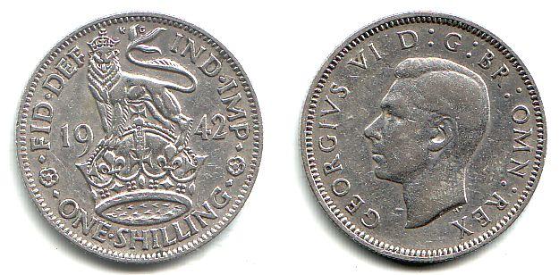 Foto Großbritannien 1 Shilling 1942