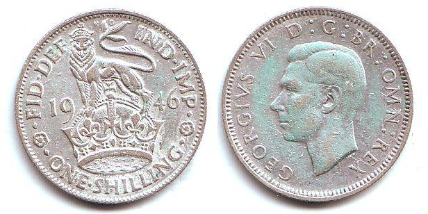 Foto Großbritannien 1 Shilling 1946