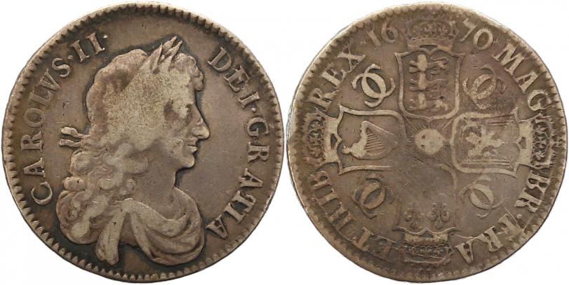 Foto Großbritannien 1/2 Crown 1670