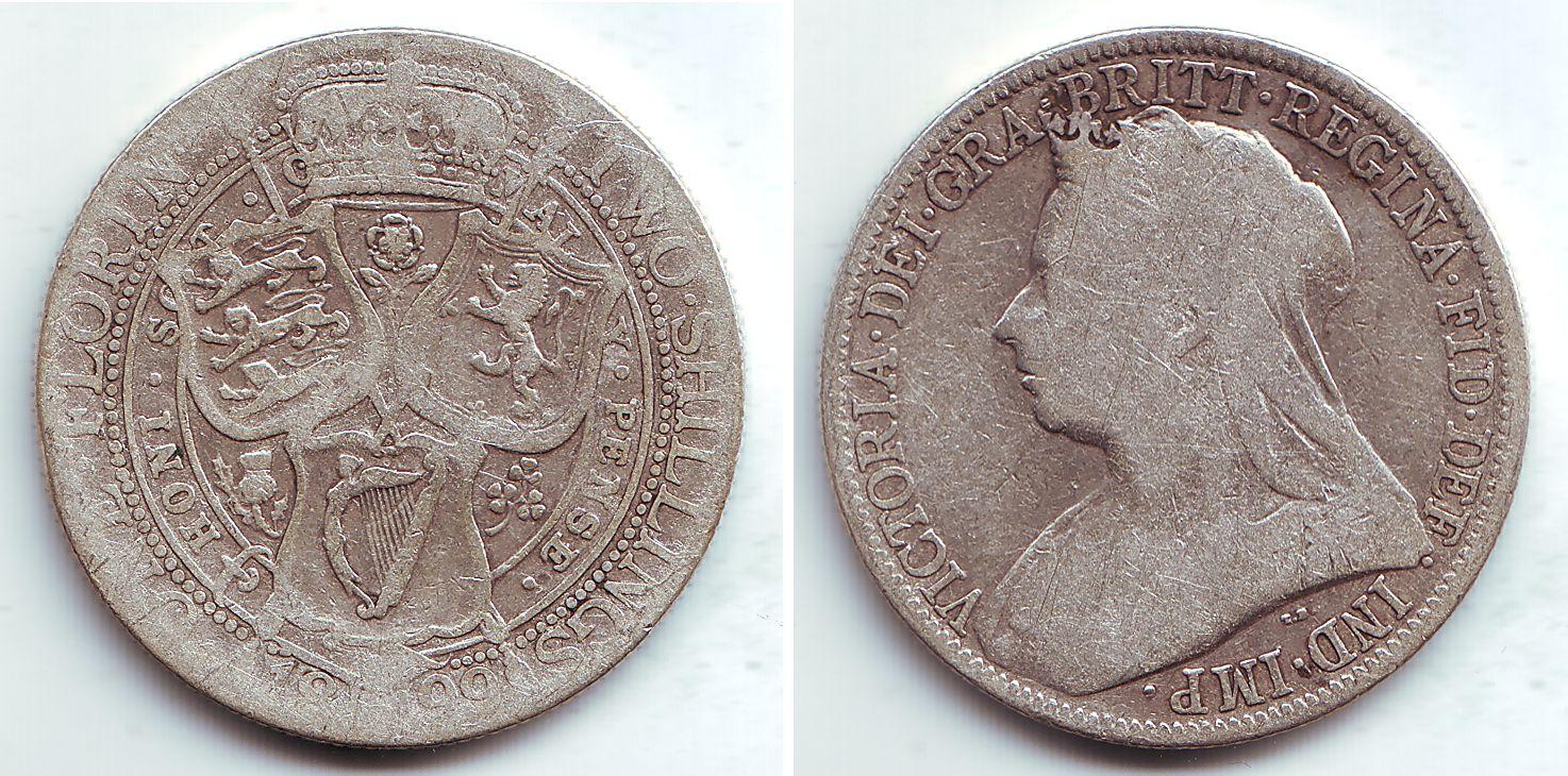 Foto Großbritannien 2 Shilling 1899