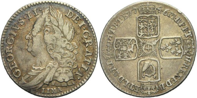 Foto Großbritannien 6 Pence 1746