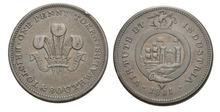 Foto Großbritannien Bristol Penny Token 1811
