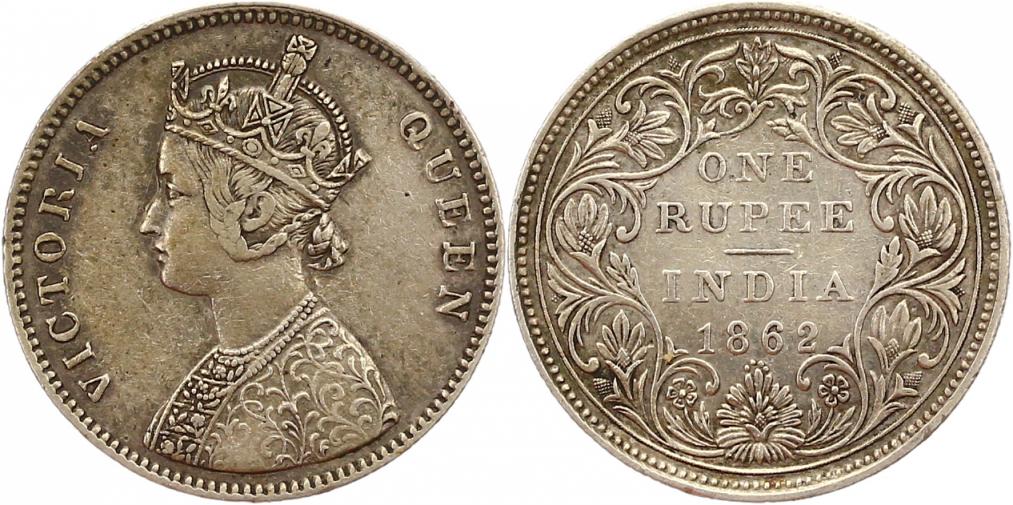 Foto Großbritannien-Britisch Indien Rupie 1862