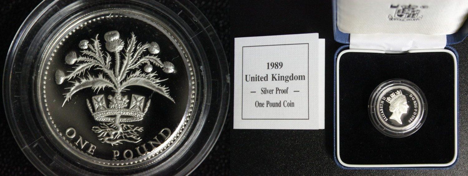 Foto Großbritannien/ England 1 Pound Ag 1989