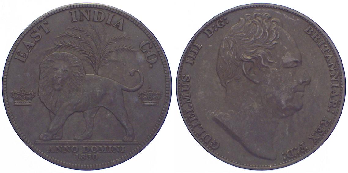 Foto Großbritannien (f Ceylon) Bronzemedaille 1830