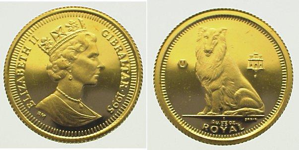 Foto Großbritannien-Gibraltar 1/25 Royal Gold 1995