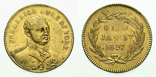 Foto Großbritannien Messing-Jeton 1827