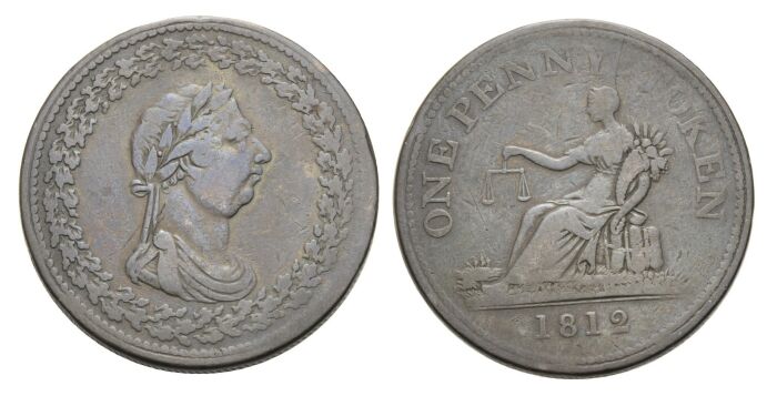 Foto Großbritannien Penny Token 1812