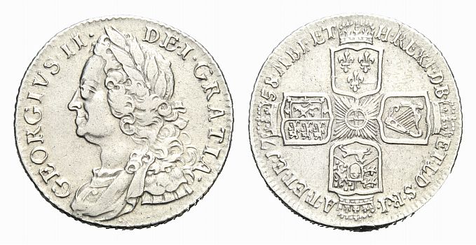 Foto Großbritannien Schilling 1758