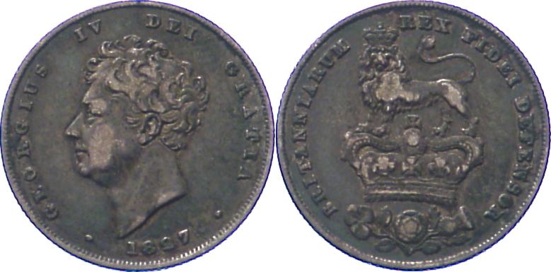 Foto Großbritannien Shilling 1827