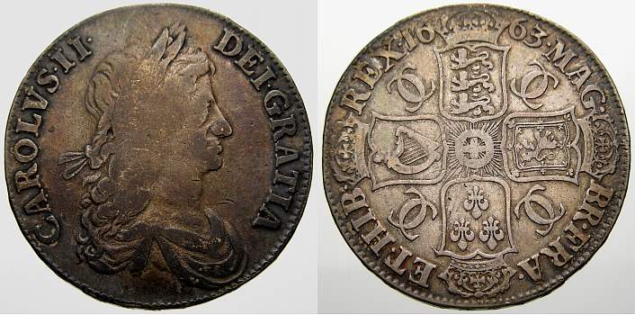 Foto Großbritannien Silver Crown 1663