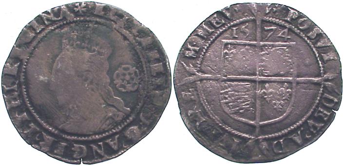 Foto Großbritannien Sixpence 1574