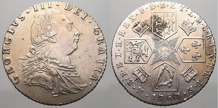 Foto Großbritannien Sixpence 1787