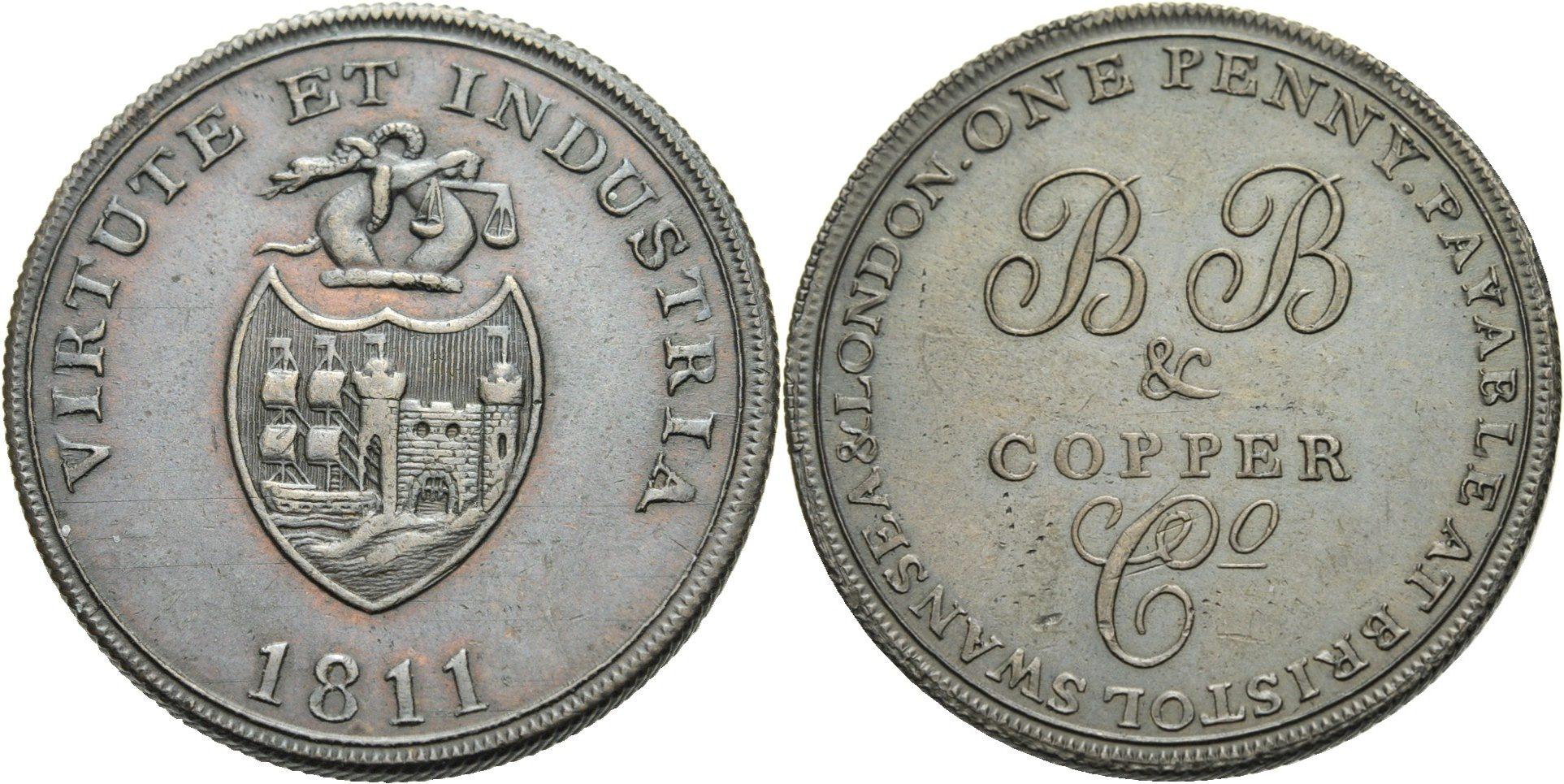 Foto Großbritannien/Bristol Penny/Token 1811