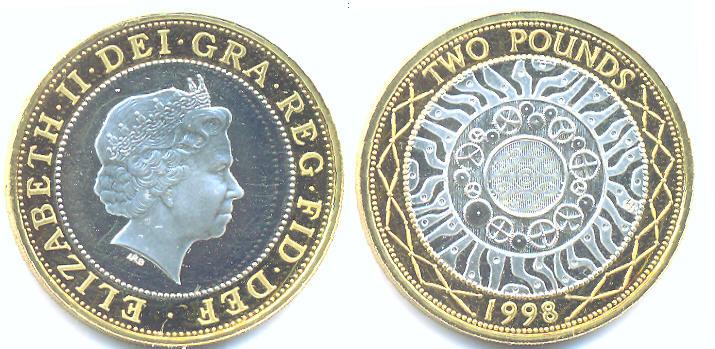 Foto Grossbritannien: 2 Pounds Technolog Fortschritt, 1998,