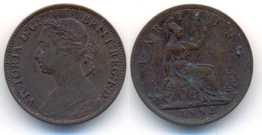 Foto Grossbritannien: Victoria, 1837-1901 Farthing 1882 H