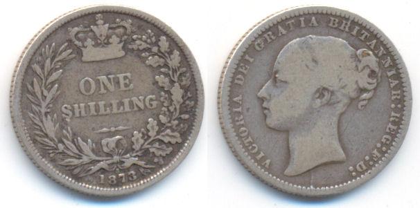 Foto Grossbritannien: Victoria, 1837-1901 Shilling 1873