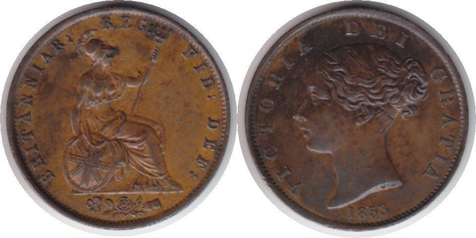 Foto Grossbritannien 1/2 Penny 1853