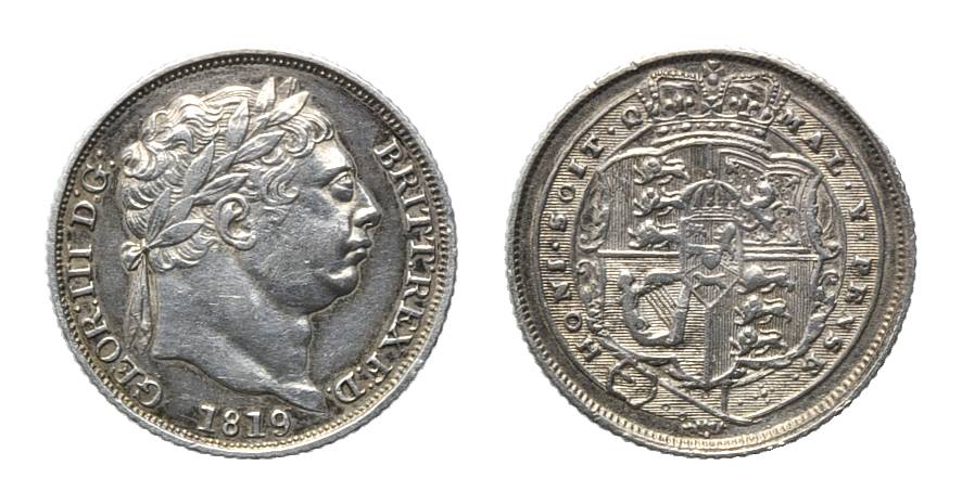 Foto Grossbritannien, 6 Pence 1819,