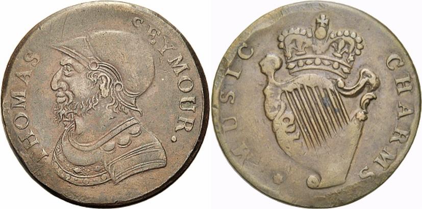Foto Grossbritannien Cu Halfpenny Token 18 Jh