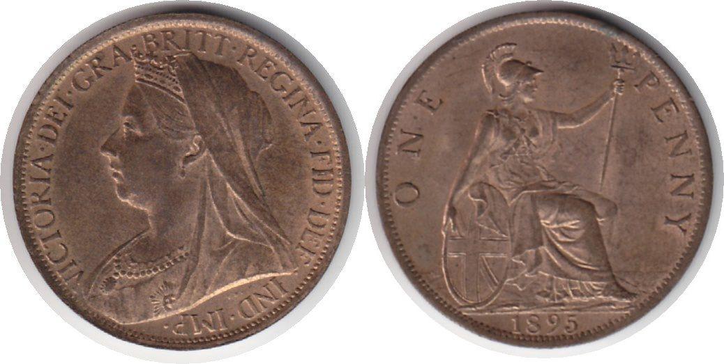 Foto Grossbritannien Penny 1895